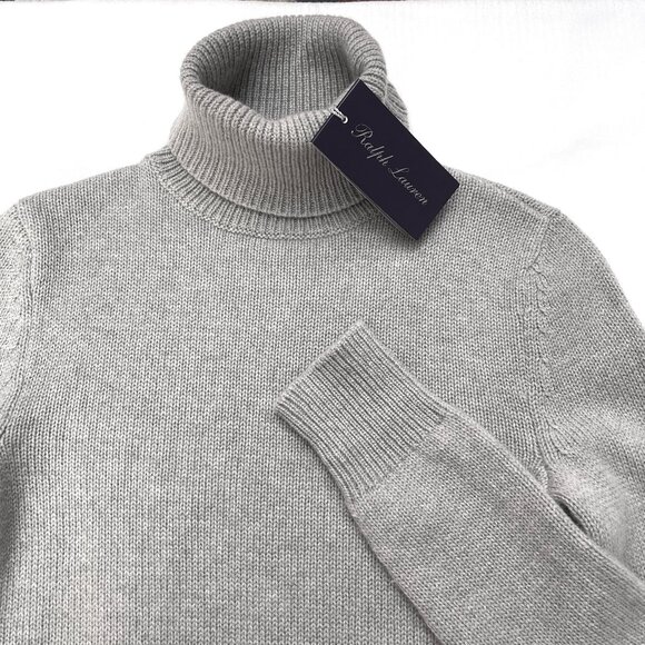 NWT RALPH LAUREN Collection $1300 Purple Label Cashmere Gray turtleneck … - Picture 4 of 15